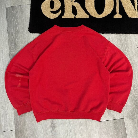 Rare Vintage Wu-Tang Wusace Gold Logo Men's Red Crewneck Sweatshirt Size Medium - Picture 2 of 9